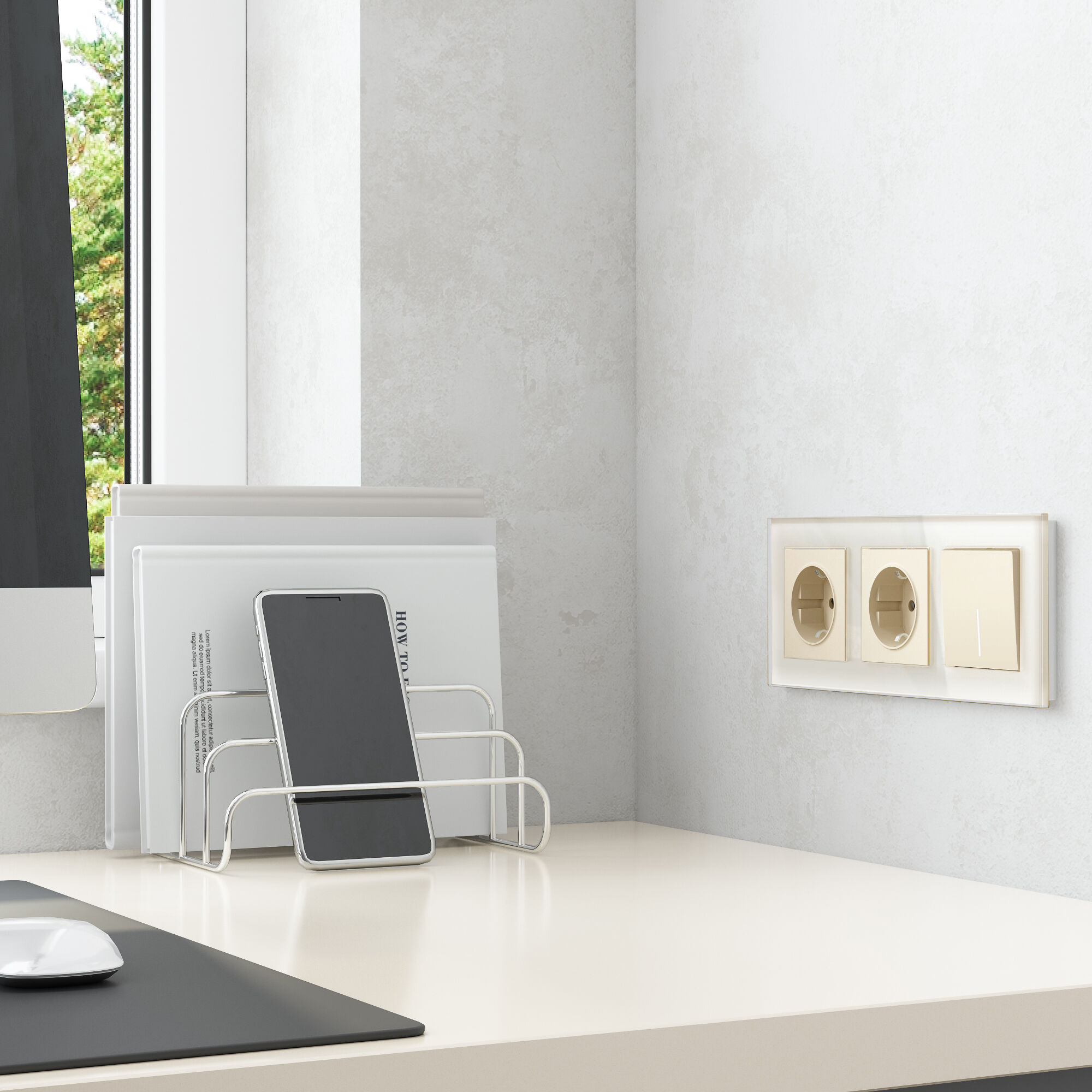 Рамка на 3 поста Favorit Werkel (молочный, стекло) W0031141