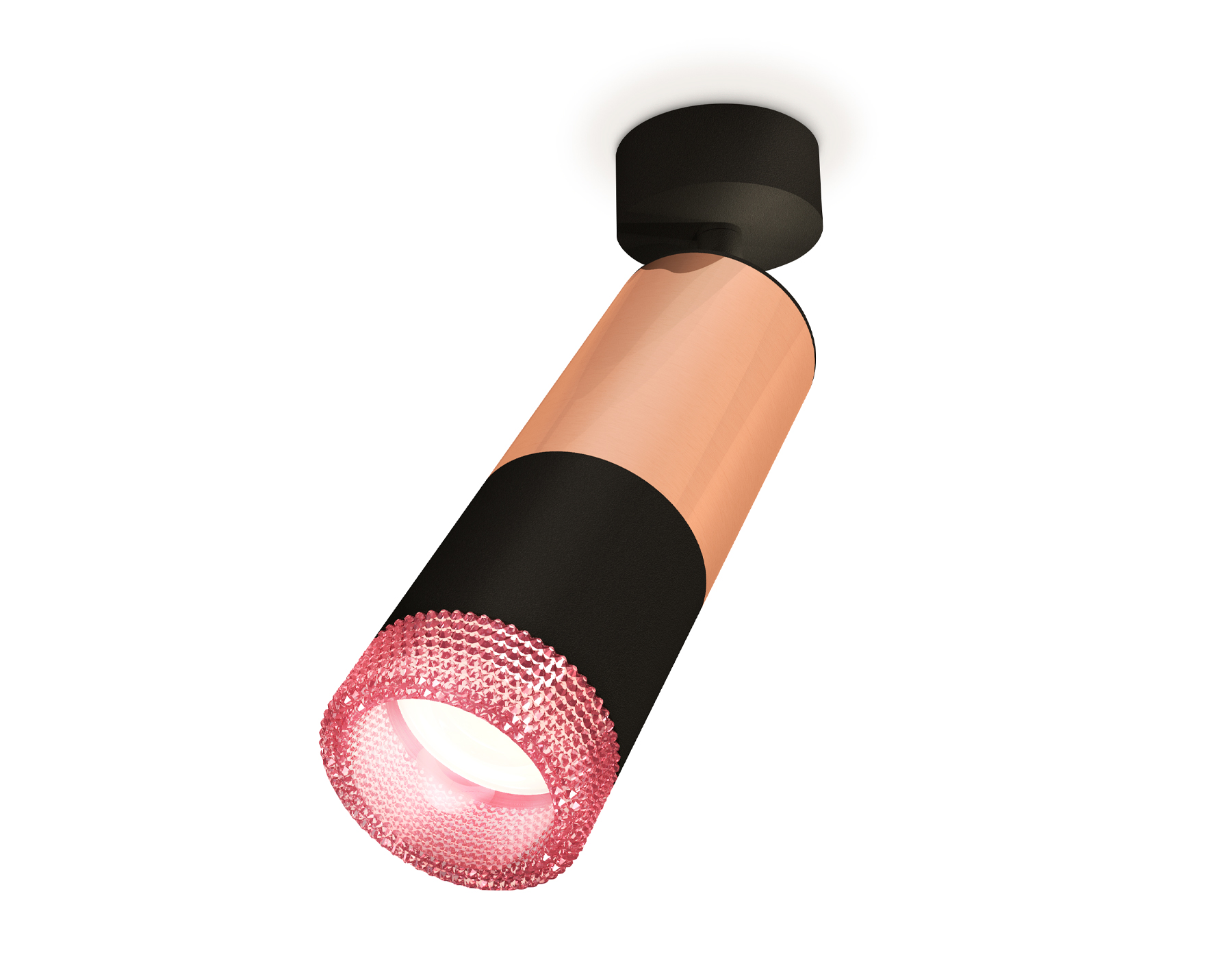 Спот поворотный XM6302002 SBK/PPG/PI черный песок/золото розовое полированное/розовый MR16 GU5.3