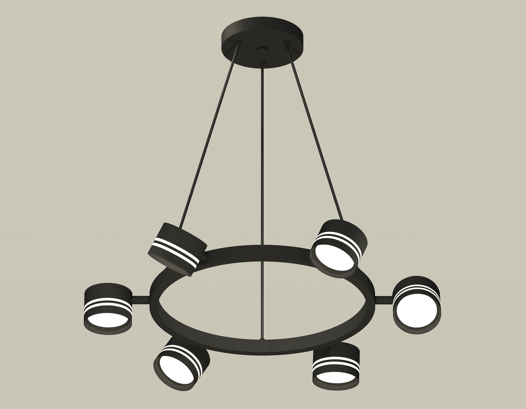 Подвесной светильтник Ambrella XB9193202/6 SBK/FR черный песок/белый матовый GX53 (C9193, N8478)