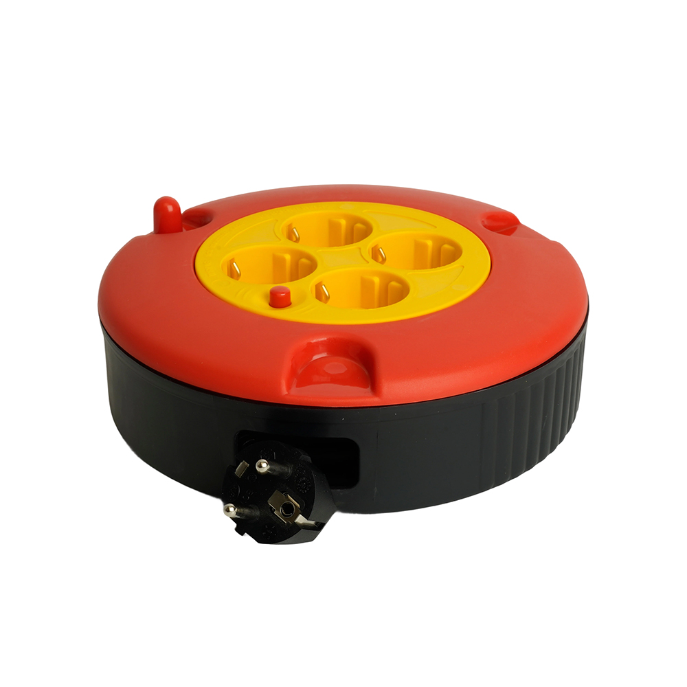 Удлинитель-рулетка STD06-40-30 Standart 4 розетки с/з ПВС 3*1, черный, 16А, IP20, 5м