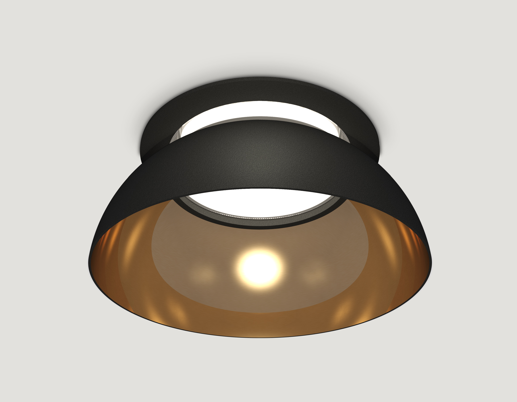 Встраиваемый светильник Ambrella XC8051101 SBK/PYG/CL черный песок/золото желтое полированное/прозрачный GX53 (C8051, N8145)