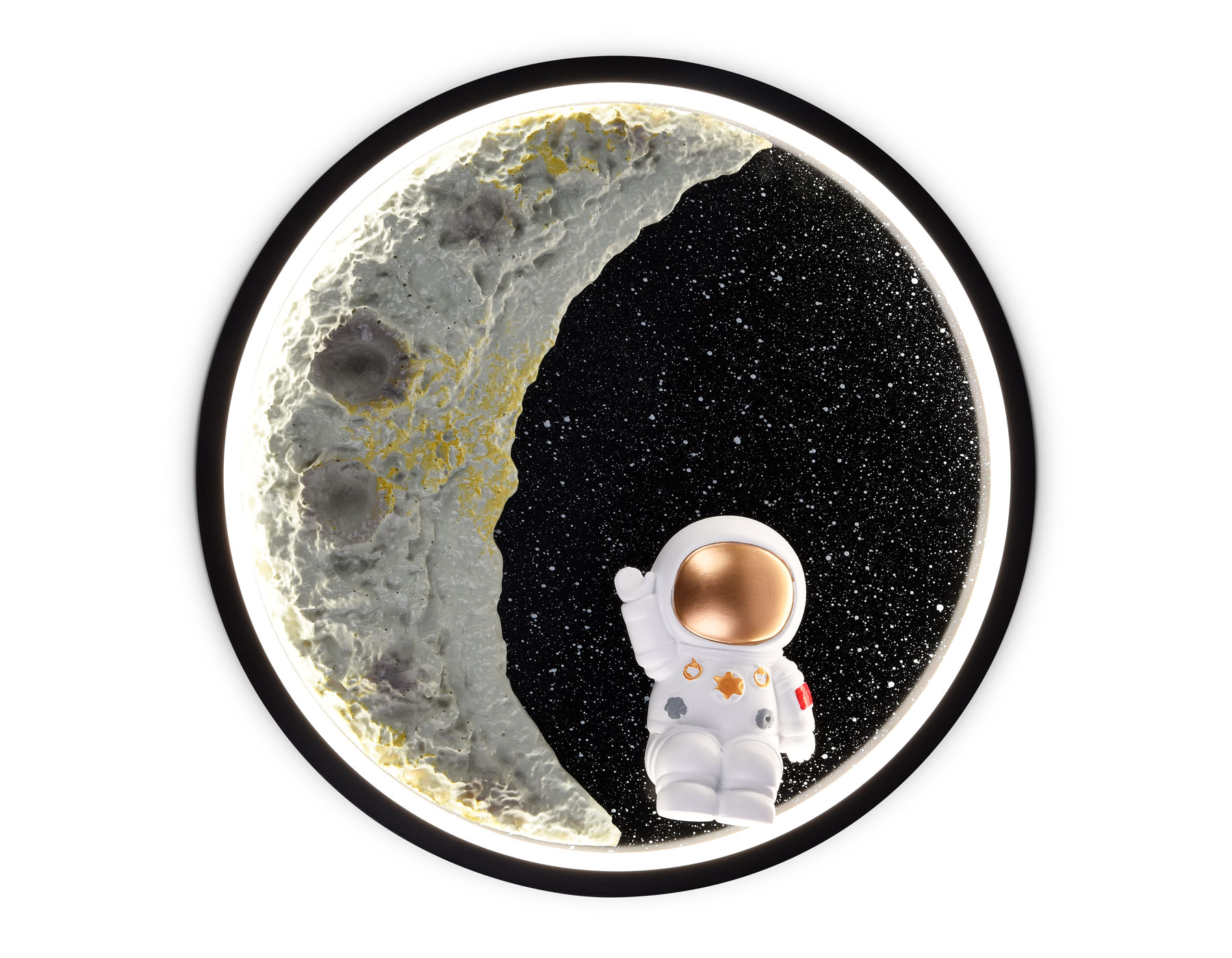 Настенный светильник Ambrella FW11102 SBK черный песок LED 3000K/4200K/6400K 12W D300*35