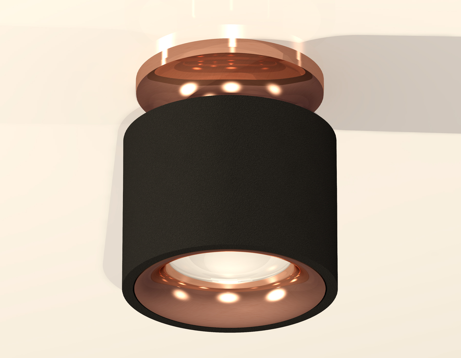 Накладной светильник XS7511141 SBK/PPG черный песок/золото розовое полированное MR16 GU5.3 (N7930, C7511, N7015)