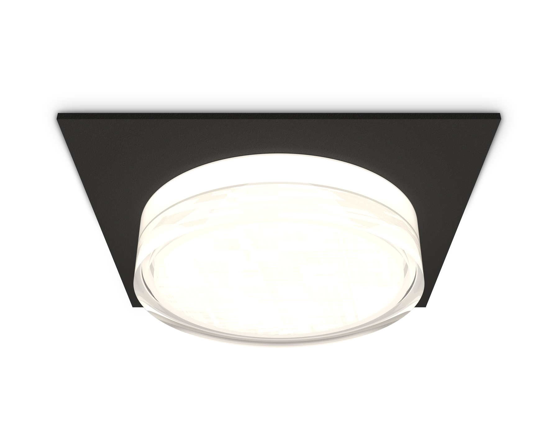 Встраиваемый светильник Ambrella XC8062022 SBK/FR/CL черный песок/белый матовый/прозрачный GX53 (C8062, N8399)