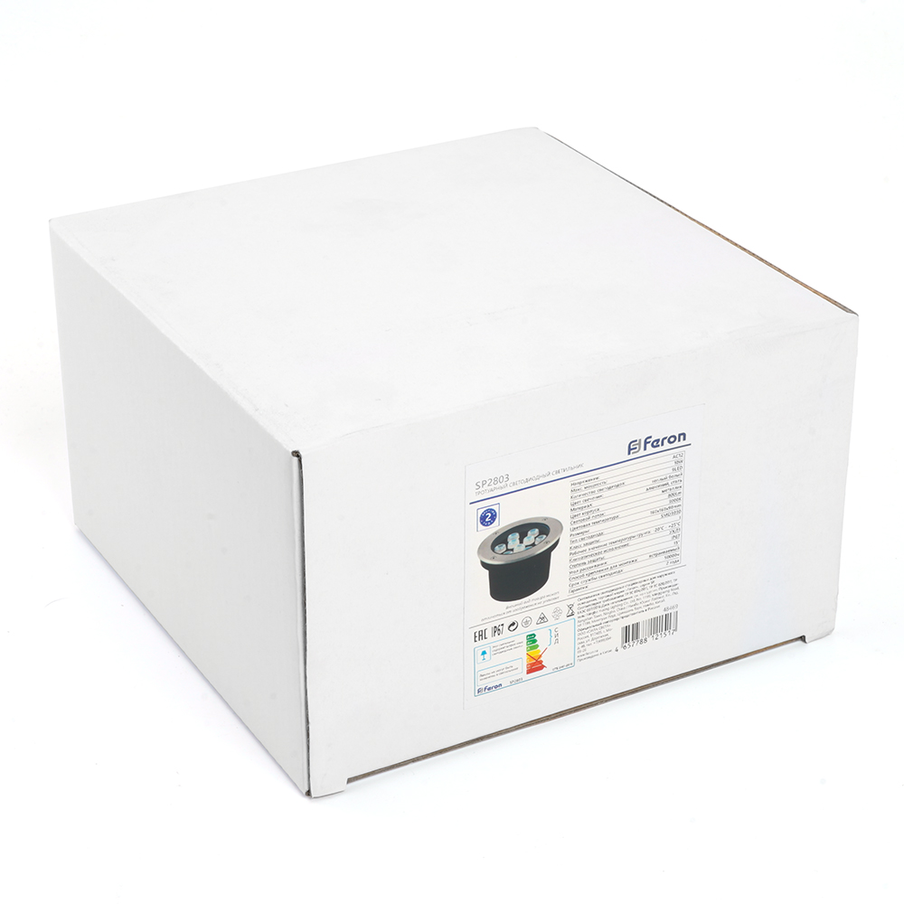 Светодиодный светильник тротуарный (грунтовый) Feron SP2803, 10W, AC12V, низковольтный, 3000К, металлик, 160*H90mm, вн.диаметр: 110mm, IP67 Светодиодный светильник тротуарный (грунтовый) Feron SP2803, 10W, AC12V, низковольтный, 3000К, металлик, 160*H90mm, вн.диаметр: 110mm, IP67