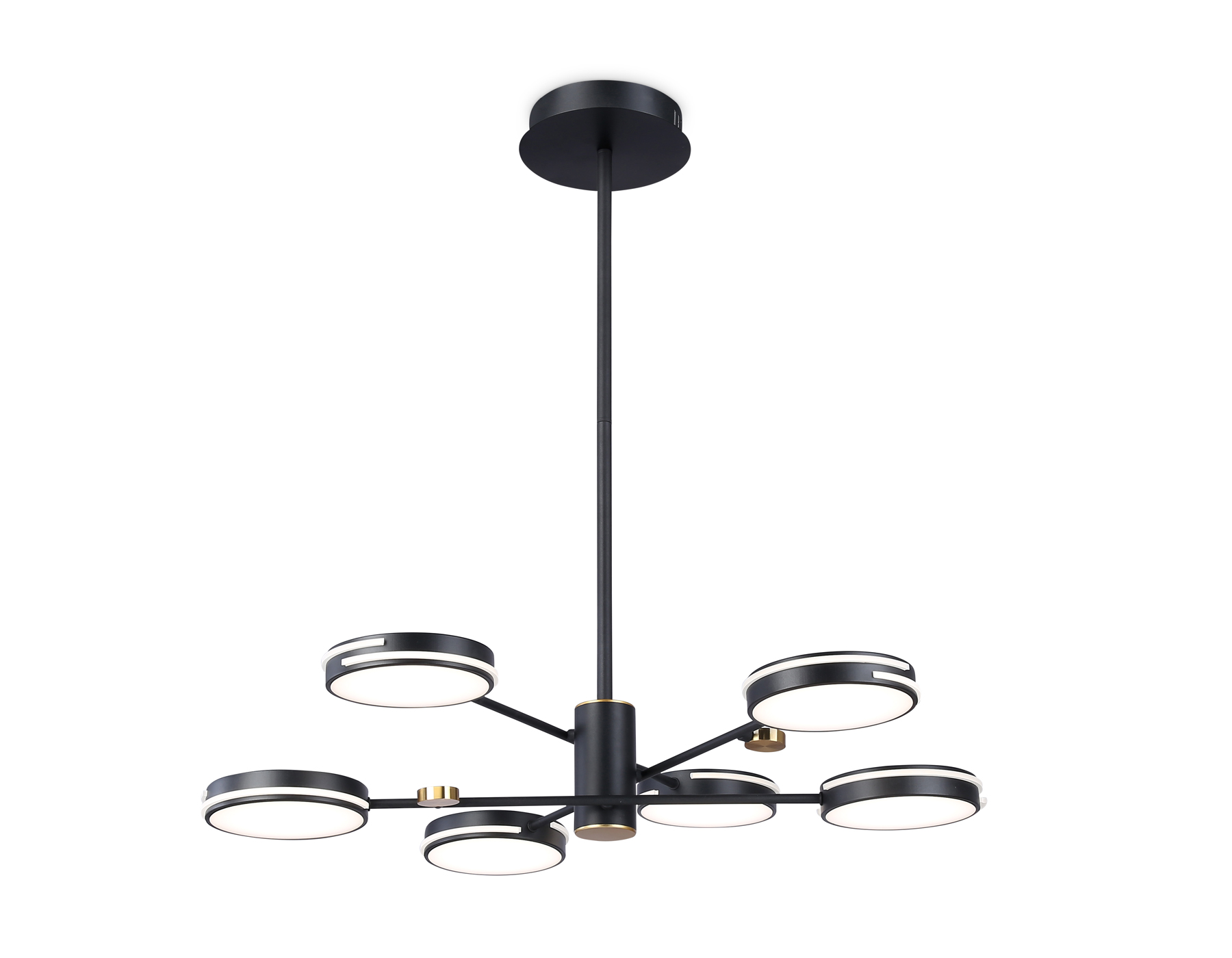 Подвесной светильник Ambrella FL51639/6 BK/GD черный/золото 3000K/4200K/6400K 50W D800*780 (Без ПДУ) Подвесной светильник Ambrella FL51639/6 BK/GD черный/золото 3000K/4200K/6400K 50W D800*780 (Без ПДУ)