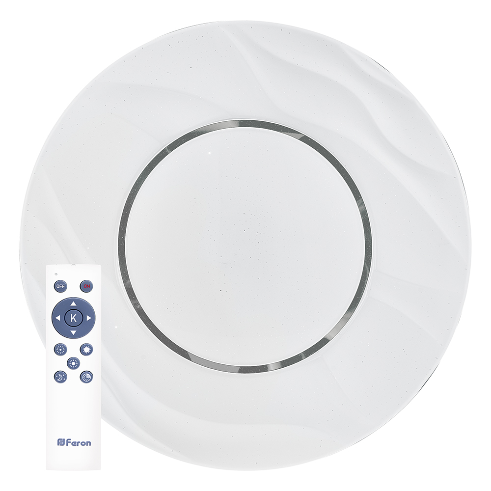 Светодиодный управляемый светильник  накладной Feron AL1836 Plateau тарелка 72W 3000К-6000K белый Светодиодный управляемый светильник  накладной Feron AL1836 Plateau тарелка 72W 3000К-6000K белый