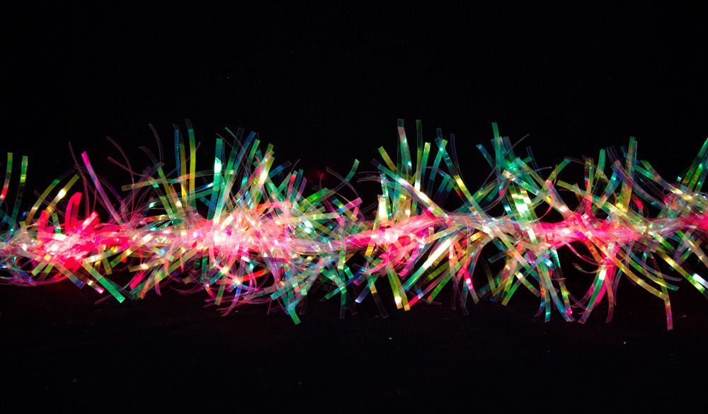 Светодиодная гирлянда Feron CL40 мишура 230V красный c питанием от сети