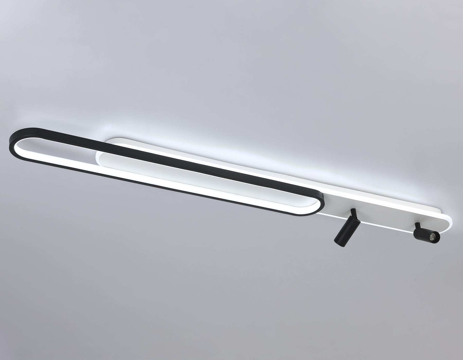 Потолочный LED светильник LED светильник FL5111/2+2 WH/BK белый/черный 92W 3000K/4200K/6400K+4200K 1200*120*110 (ПДУ ИК)