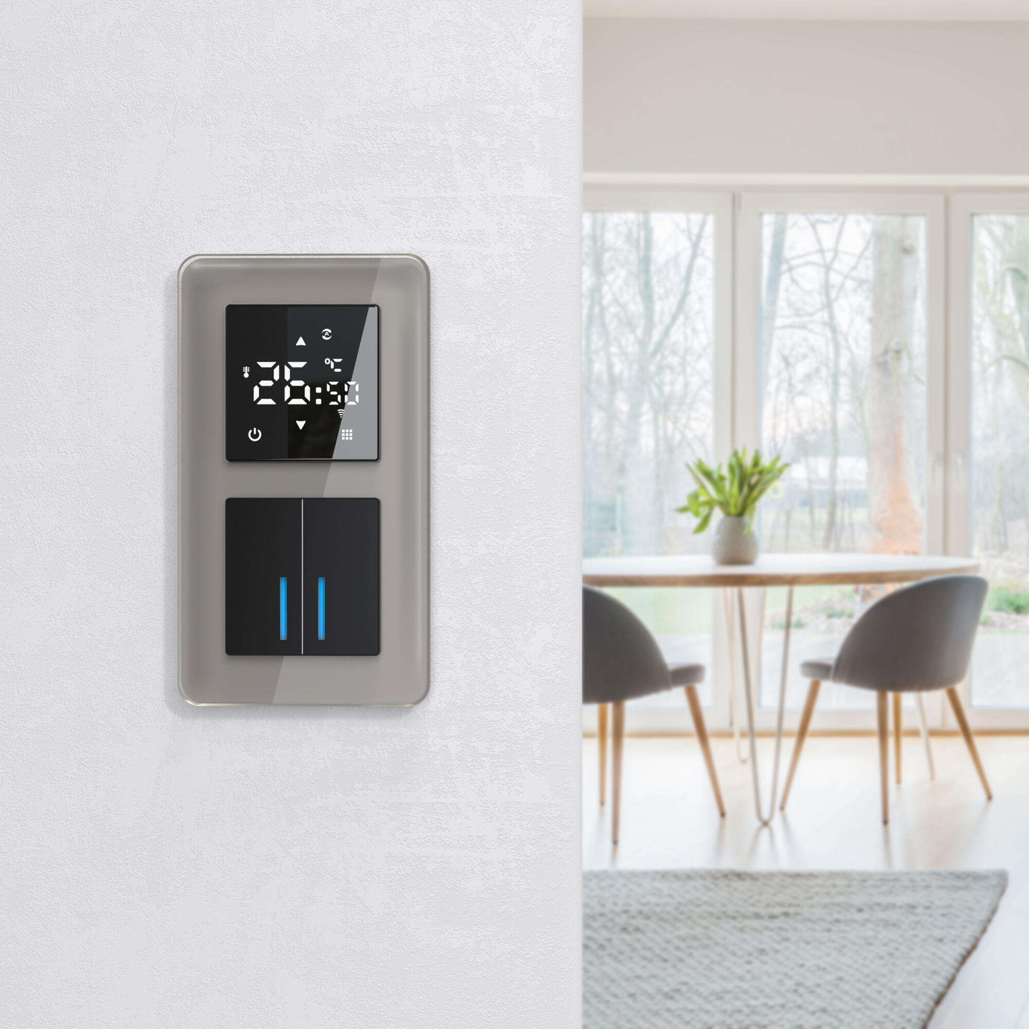 Рамка WERKEL на 2 поста Elite (дымчатый, стекло) W0022417