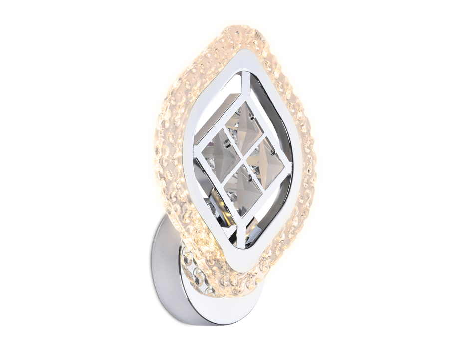 Настенный светодиодный светильник Ambrella с хрусталем FA279  хром 12W 240*170*60