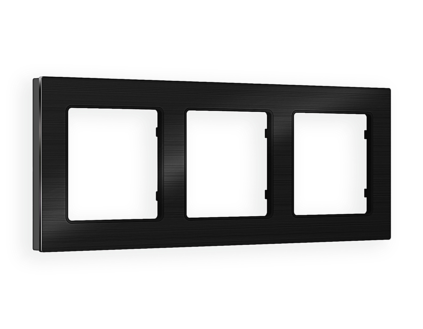 AF550503 Рамка ALFA Platos (Черный Металл шлифованный) 3-ая