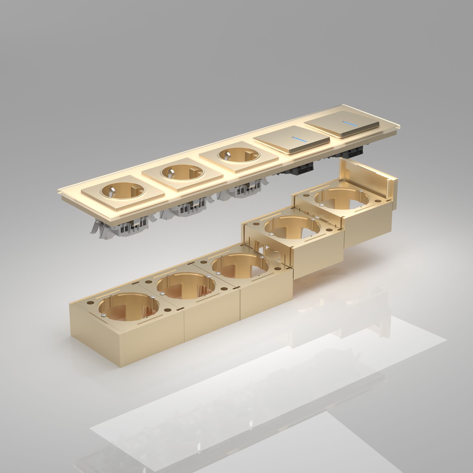 Коробка для накладного монтажа WERKEL (шампань) W8000011