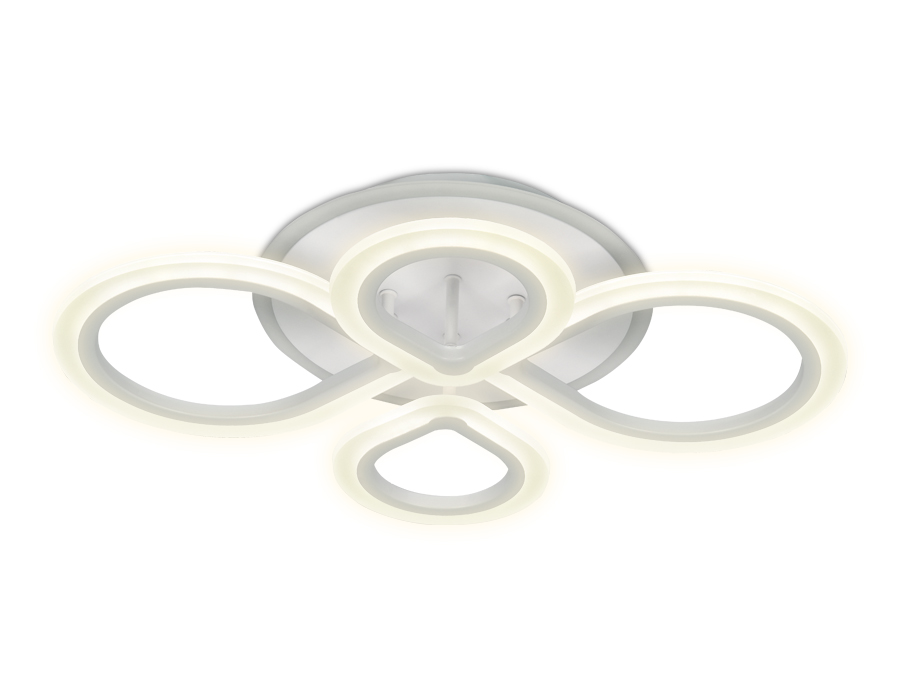 Потолочный светодиодный светильник Ambrella FA521/4 WH белый 88W+7W 650*410*80 (ПДУ РАДИО 2.4)