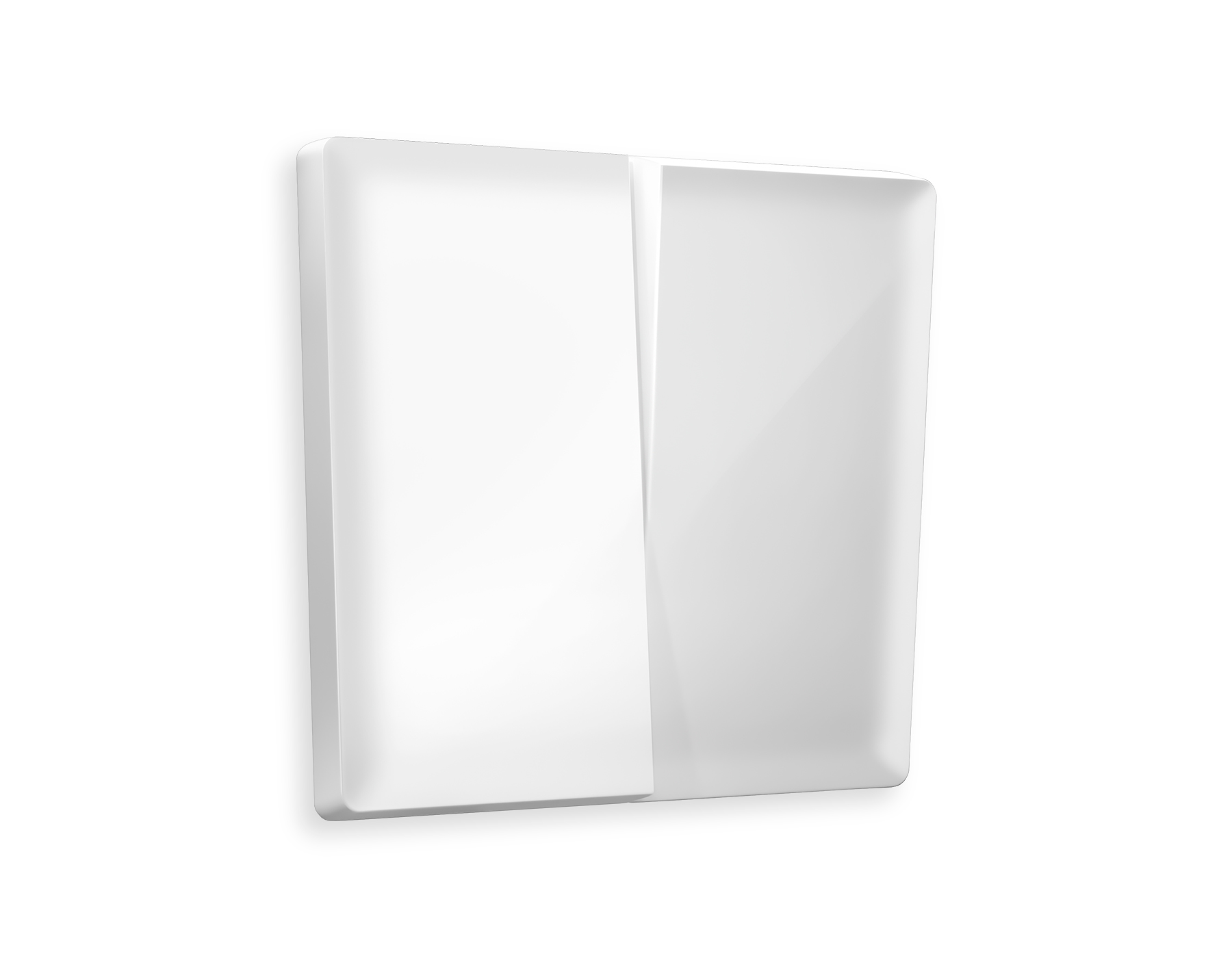 AP1030 Лицевая панель ALFA (Белый глянец) для 2-кл выключателей QUANT