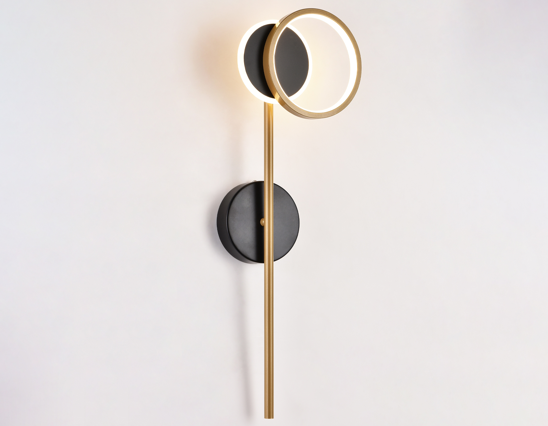 Настенный LED светильник FL5192 SBK/GD черный песок/золото LED 3000K 9W 600*221*30