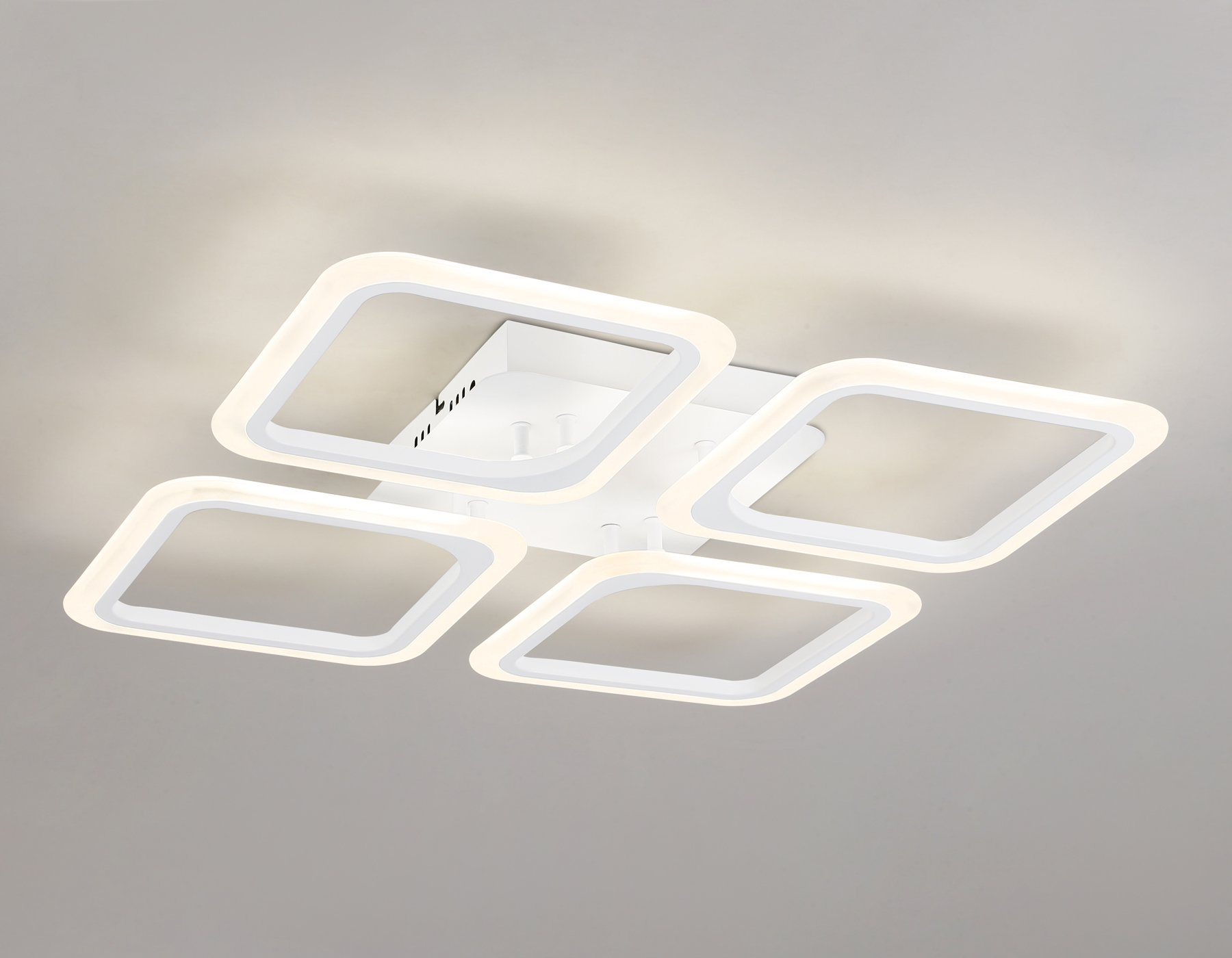 Потолочный светодиодный светильник с пультом Ambrella FA4375/4 WH белый 4200K/3000K+6400K/6400K+3000K 73W 530*530*75 (ПДУ ИК)