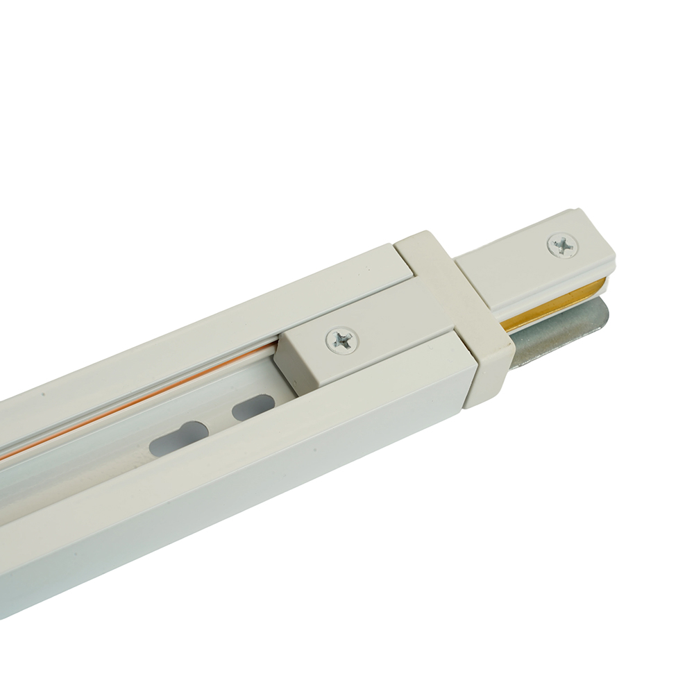 Коннектор прямой однофазный для шинопровода, белый, LD1020