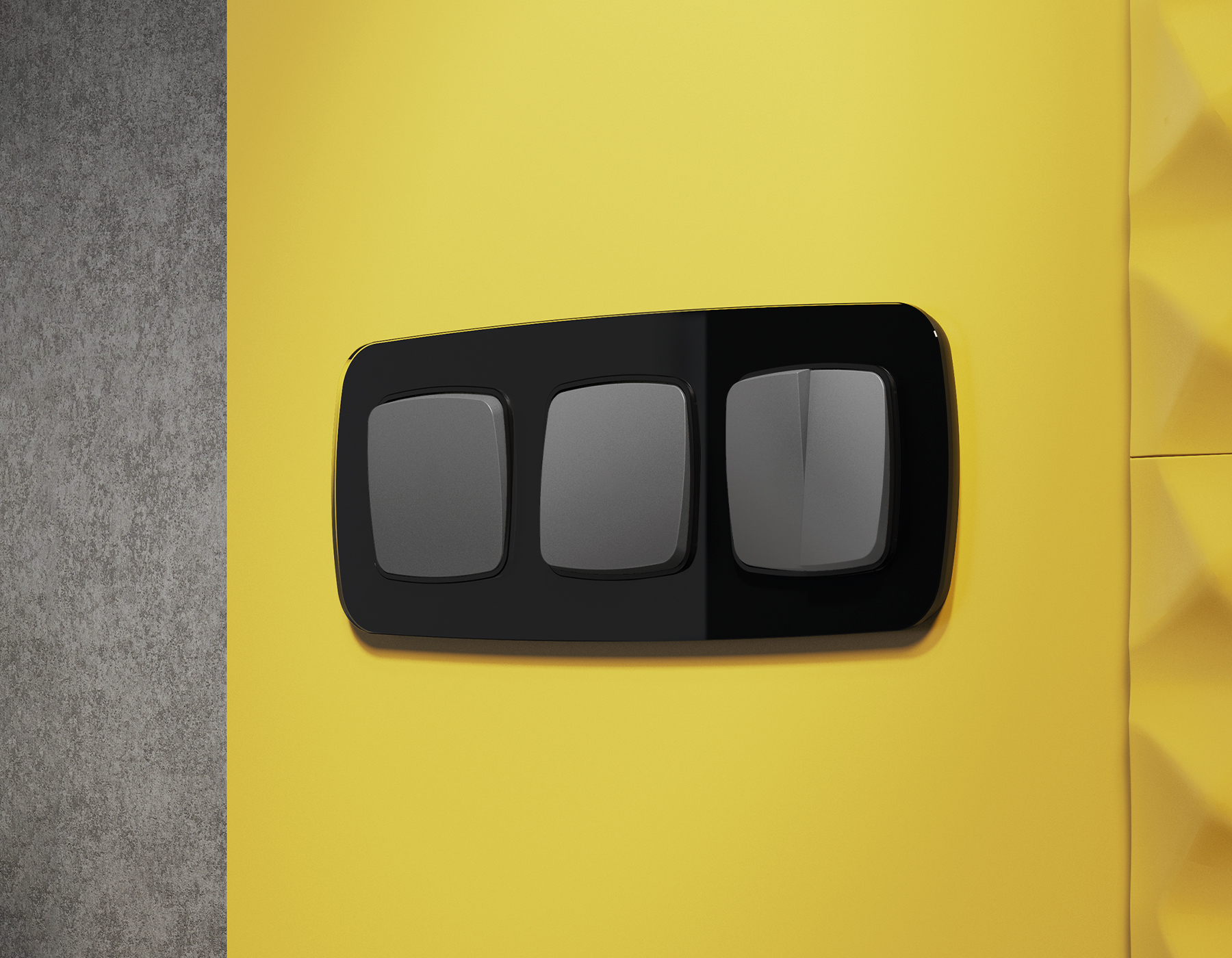 OP6530 Лицевая панель OMEGA (Антрацит серый) для 2-кл выключателей QUANT