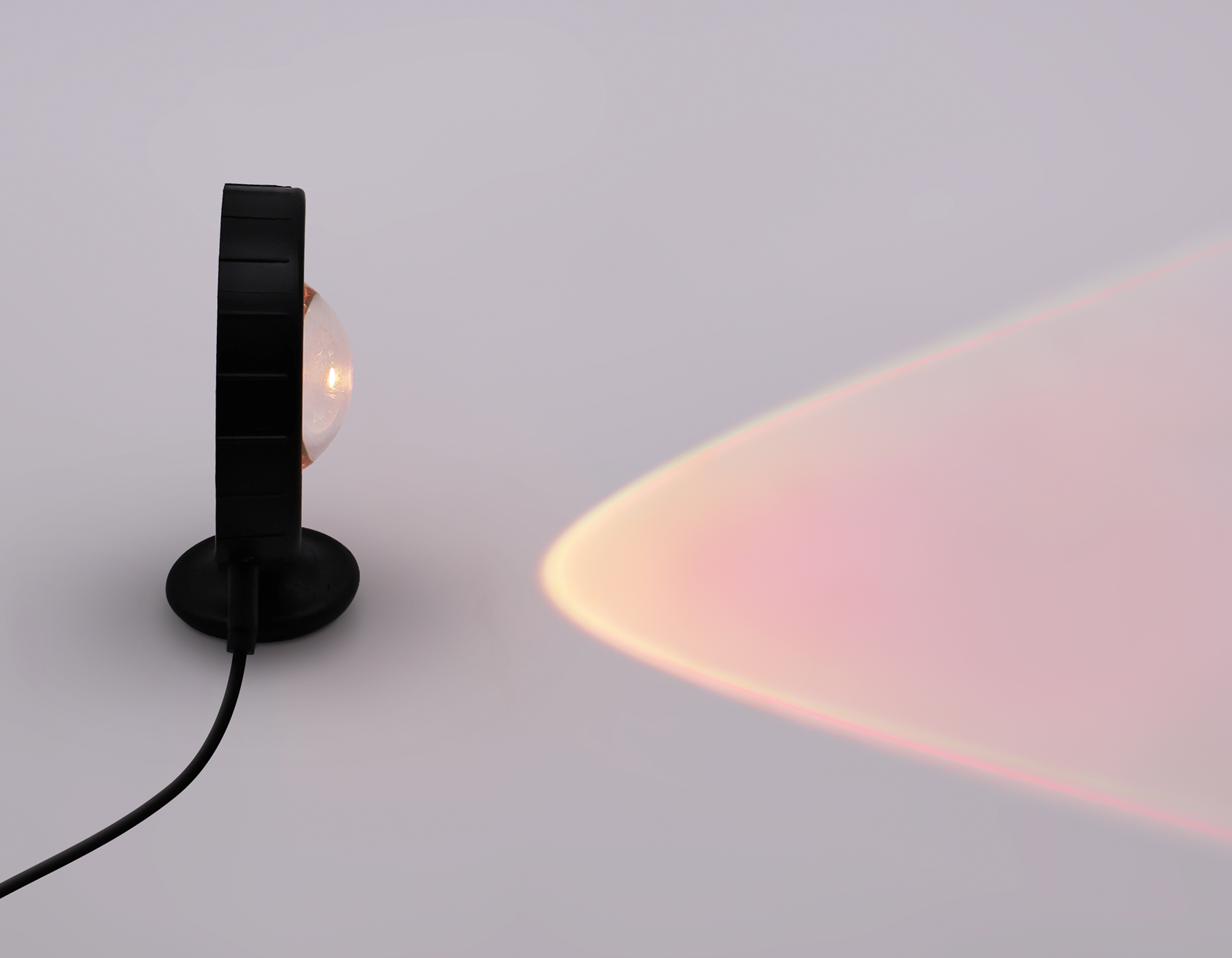 Атмосферная светодиодная настольная лампа с пультом Ambrella DE8383 BK черный LED RGB 3W (ПДУ RGB)