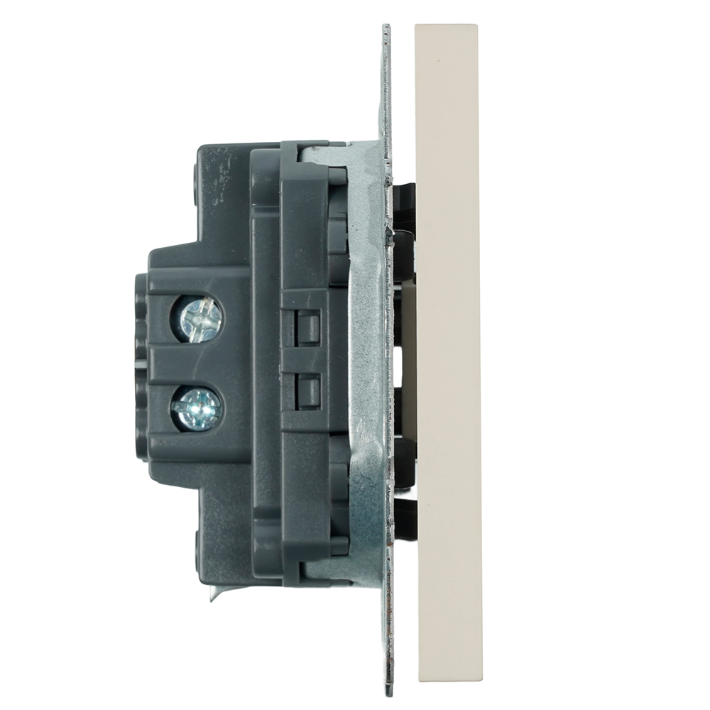 Переключатель перекрестный 1-клавишный (механизм), STEKKER, 250В, 10А, серия Эмили, RSW10-5110-08, кашемир, soft touch