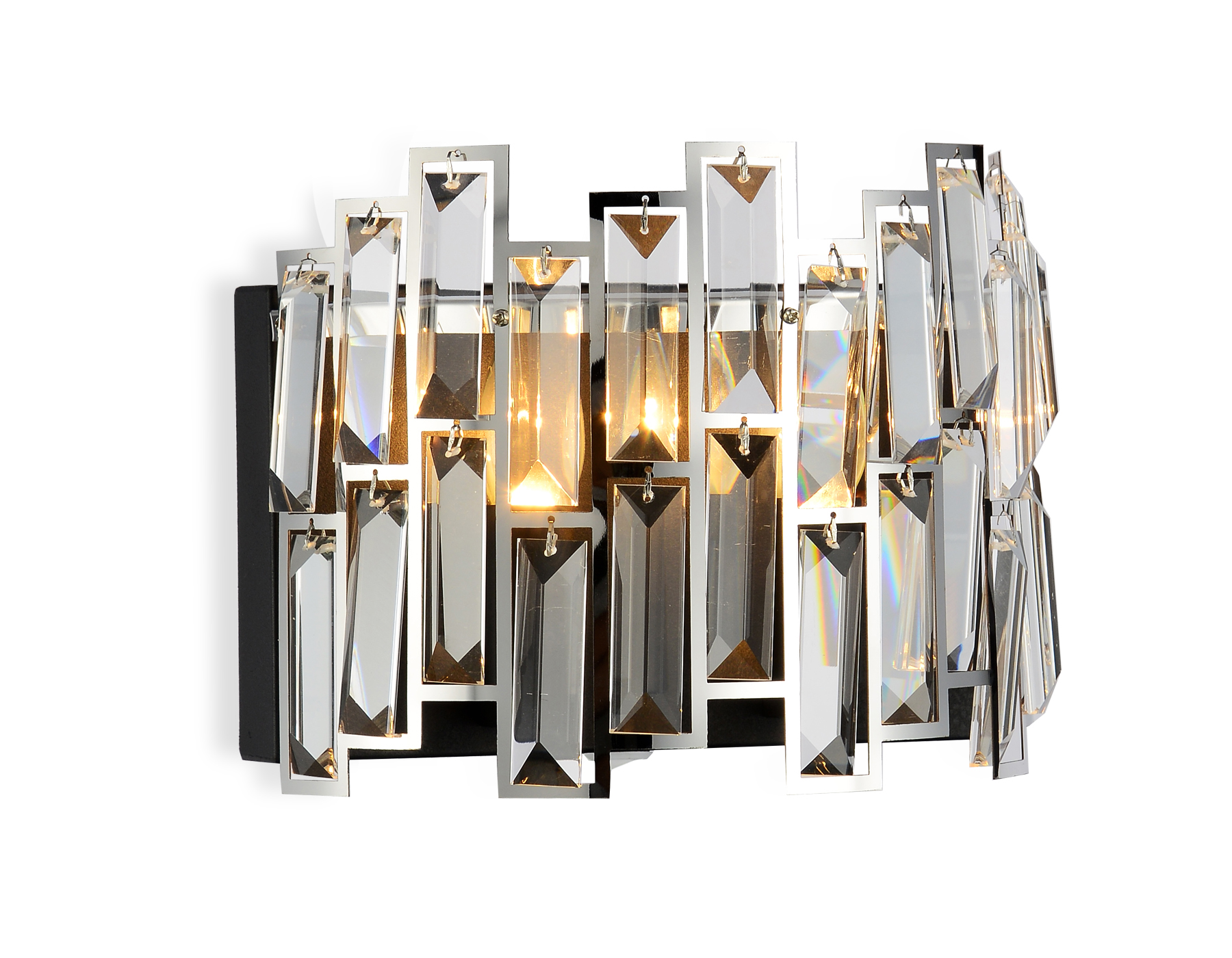 Настенный светильник с хрусталем Ambrella TR5056 CH/BK хром/черный E14/2 max 40W