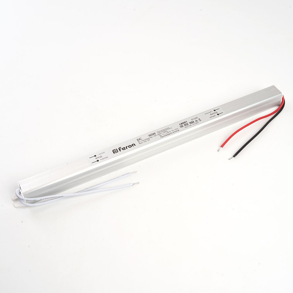 Трансформатор электронный для светодиодной ленты 60W 24V ( ультратонкий драйвер), LB001 Трансформатор электронный для светодиодной ленты 60W 24V ( ультратонкий драйвер), LB001