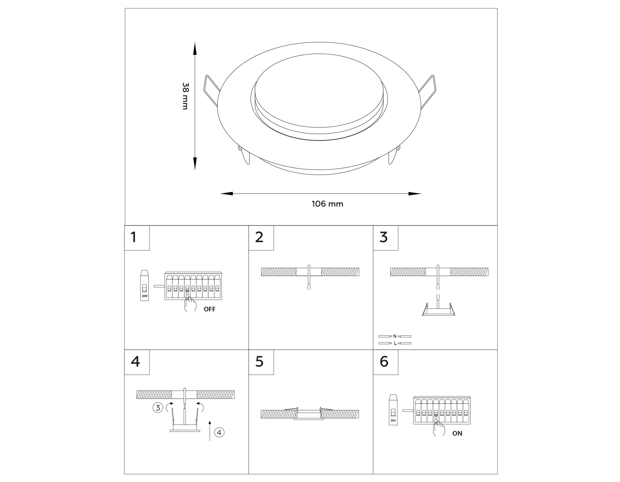 G101 BK черный GX53
